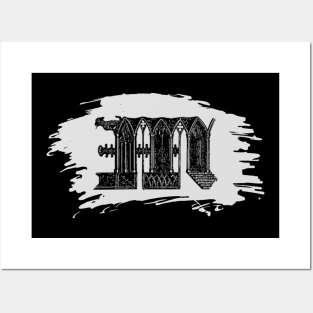 Gothic letter M – Alphabet typography Posters and Art